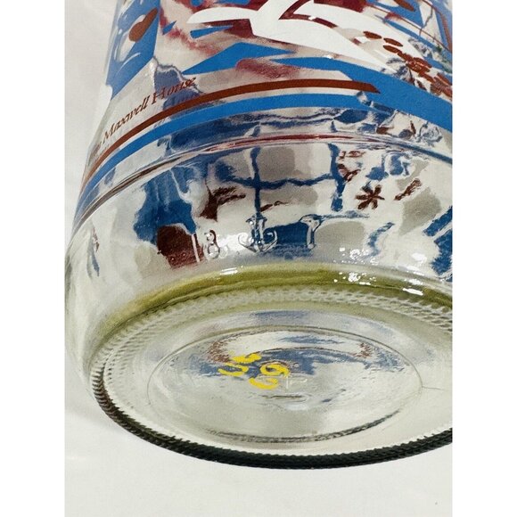 Anchor Hocking Vintage Maxwell House Coffee Canister Jar Kitchen Pantry Red 6.75 - Picture 8 of 10